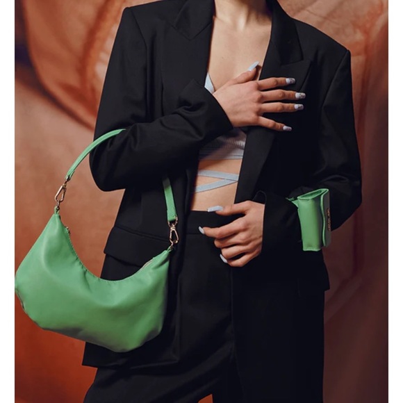 Blame lilac small green shoulder purse new with tags - Picture 2 of 8